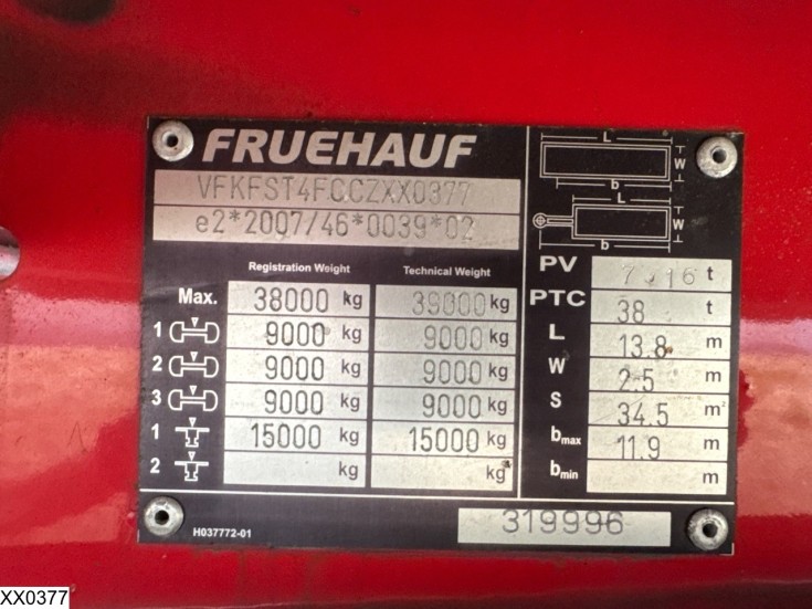 Fruehauf gesloten bak