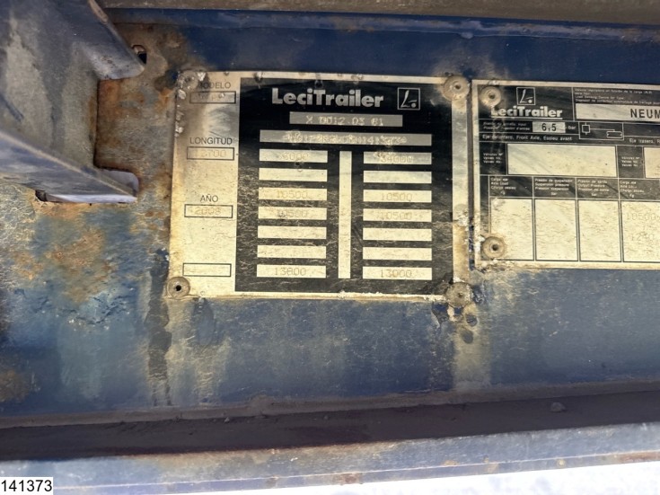 Lecitrailer open laadbak