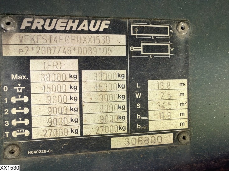 Fruehauf gesloten bak