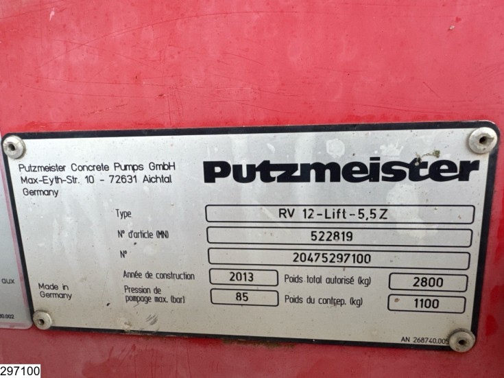Putzmeister RV 12 Lift 5.5 Z