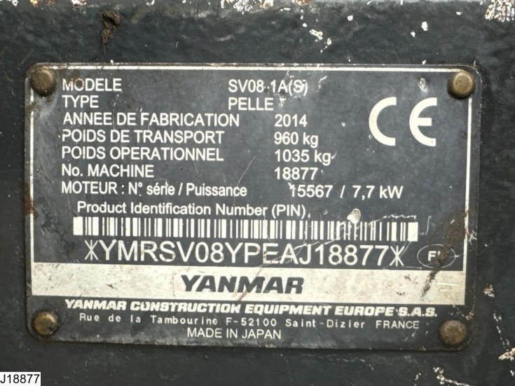 Yanmar SV08 1A