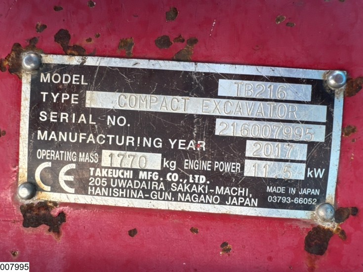 Takeuchi TB216