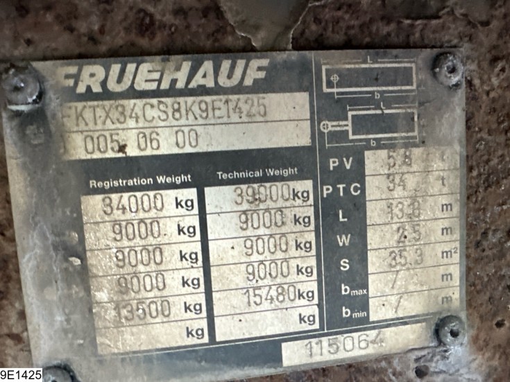 Fruehauf open laadbak
