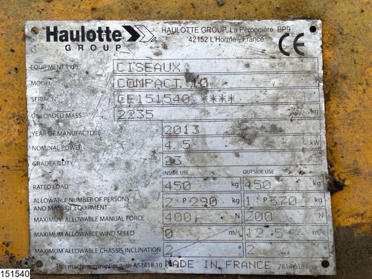 Haulotte Compact 10